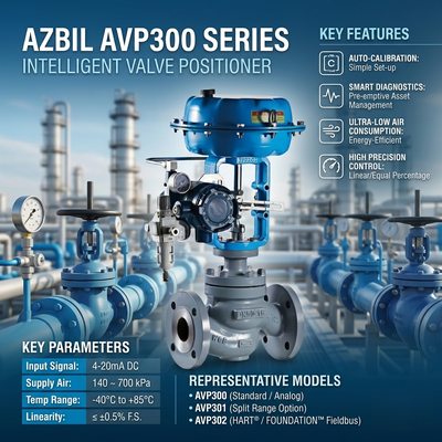Azbil AVP307 Digital HART Định vị van điều khiển điện khí F-isher 67C 67D Valve điều chỉnh lọc