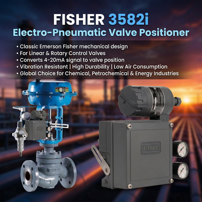 F-isher 3582i Máy định vị van điện khí nén cơ khí OEM van điều khiển hoạt động đơn