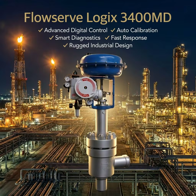 Flowserve Logix 3400MD Smart Valve Positioner với HART Protocol IP66 Bảo vệ và độ chính xác ± 0,5%
