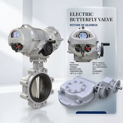 Xưởng sản xuất OEM Điện Plug Ball Butterfly Valve Rotork IQT Quarter-turn Electric Actuator IW5 Hỗ trợ chuyển số