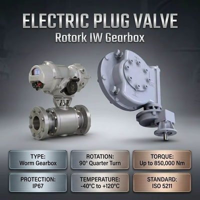Hộp số quay một phần tư Rotork IW5 IR1 Series Hộp số Worm Van bi điện Van bướm Van cắm