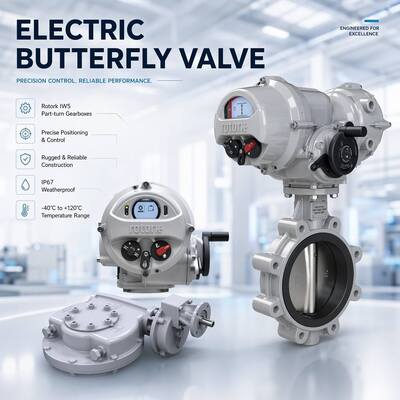 Nhà máy OEM Electric Plug Ball Butterfly Valve Rotork IQT Quarter-turn Electric Actuator IW Series Hộp bánh răng bán xoay