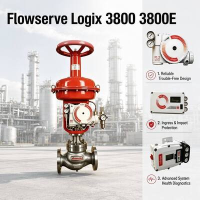 High Precision Flowserve Logix 3800 3800E Digital Valve Positioner Reliable Control Valve Parts in Stock