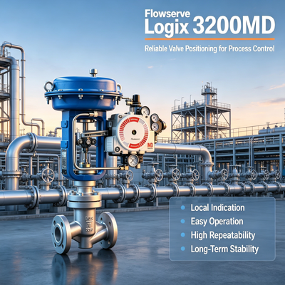 Chinese Control Valve with Flowserve Logix 3200MD Digital Valve Positioner HART Smart Control