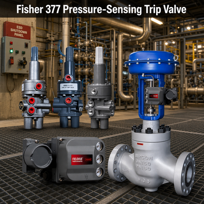 Fi-sher 377 Áp suất cảm biến van trip Pneumatic khẩn cấp tắt thất bại an toàn kiểm soát van van trip