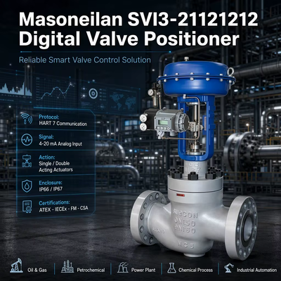Bộ định vị van thông minh điện khí nén kỹ thuật số Masoneilan SVI3-21121212 HART