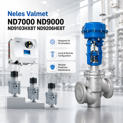 Valmet Me Tso OEM ND7000 ND9000 ND9103HX8T ND9206HE8T Máy điều khiển van kỹ thuật số thông minh khí nén HART 4-20mA Tự động hóa công nghiệp