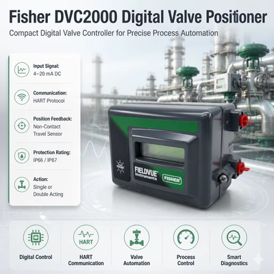 Fieldvue HC DVC2000 phản hồi hoạt động đơn áp suất thấp Ventil Digital Positioner