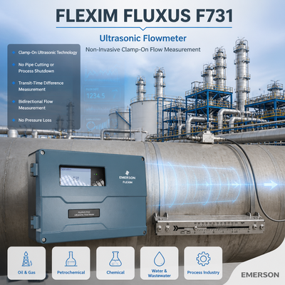 Đồng hồ đo lưu lượng siêu âm không xâm lấn Flexim FLUXUS F731 với đo lường hai chiều cho khu vực nguy hiểm