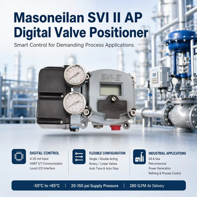 Máy định vị van kỹ thuật số tự động Masoneilan SVI2 AP Chẩn đoán 4-20mA Máy định vị van cảm biến không tiếp xúc