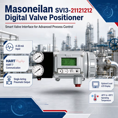 Bộ định vị van điện khí nén thông minh kỹ thuật số IP66 Masoneilan SVI3-21121212 SVI3-21121112 HART