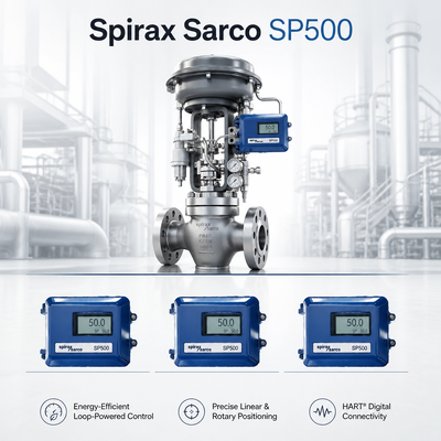 Bộ định vị van kỹ thuật số Spirax Sarco SP500 cho hệ thống nồi hơi hơi nước, hỗ trợ van điều khiển Chuanyi Trùng Khánh