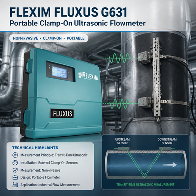 Flexim FLUXUS G631 BA ST EE Máy đo lưu lượng siêu âm