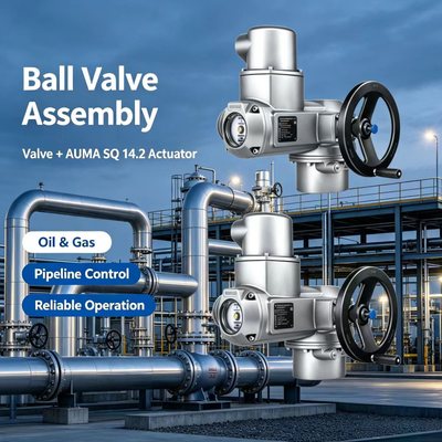 AUMA SQ 14.2 chất lượng cao Bộ điều khiển xoay phần 800-2400Nm Bộ điều khiển van mở-khép 3 pha AC IP68