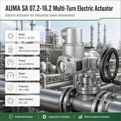 AUMA SA Multi Turn Electric Actuator Động cơ vận hành Valve Actuator Industrial Valve Actuator Gate Valve Automation