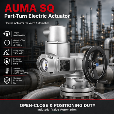 AUMA SQ Electric Rotary Actuator Part Turn Valve Actuator Ball Valve Automation Công nghiệp điện