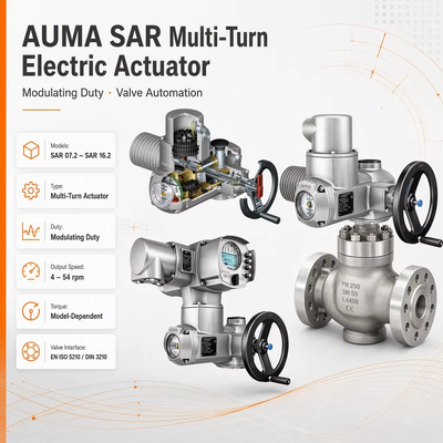 AUMA SAR Electric Actuator Valve Automation Multi-Turn Motorized Valve Actuator Industrial Electric Valve Control (AUMA SAR) - Máy điều khiển van điện công nghiệp