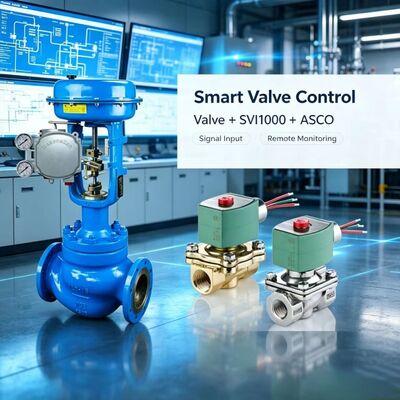 Bộ định vị van kỹ thuật số Masoneilan SVi1000 điều khiển khí nén 4-20mA HART với van điện từ ASCO