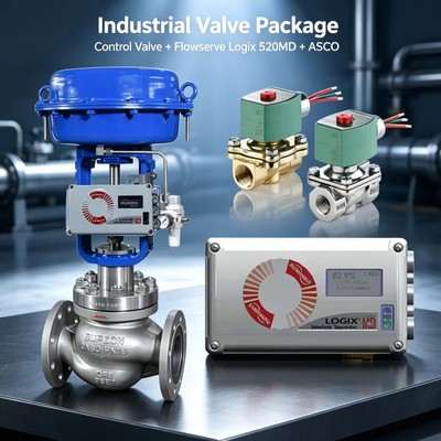 Bộ định vị kỹ thuật số thông minh Flowserve Logix 520MD với van điện từ ASCO điều khiển khí nén HART