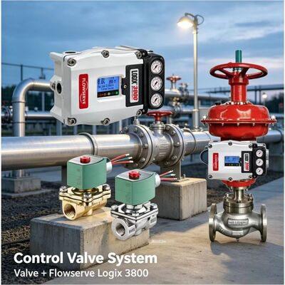 Gói điều khiển chính xác Bộ định vị kỹ thuật số Flowserve Logix 3800 với van điện từ ASCO