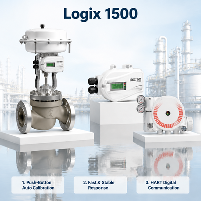 Bộ định vị van kỹ thuật số thông minh Logix 1500 Giao thức HART 4 20mA Phụ kiện van điều khiển khí nén Ngành Dầu khí