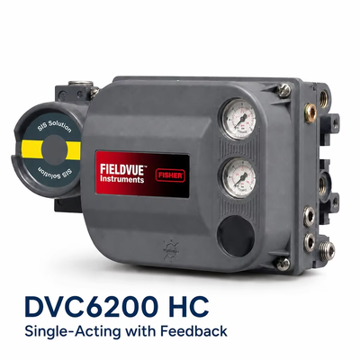DVC6200 HC Bộ điều khiển van kỹ thuật số 4?? 20 mA HART Máy định vị van hoạt động đơn khí nén với phản hồi