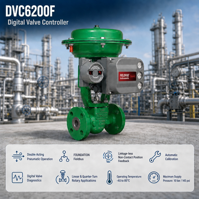 Bộ điều khiển van thông minh DVC6200F FD hai chiều FOUNDATION Fieldbus Bộ định vị van kỹ thuật số Nhà cung cấp