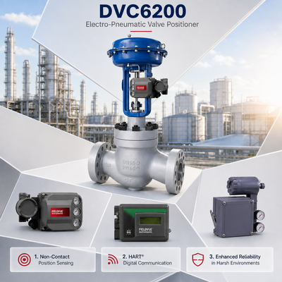 Bộ định vị van khí nén DVC6200 Chứng nhận ATEX IECEx -40 85°C Điều khiển lưu lượng Điều chỉnh áp suất