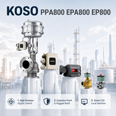 KOSO EP800 Series Electro Pneumatic Positioner PPA800 EPA800 Smart Valve Controller OEM Chứng minh nổ IECEx ATEX Chứng nhận