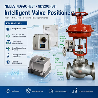 Valmet Neles ND9203HE8T ND9206HE8T HART 4-20mA HART Bộ điều khiển van kỹ thuật số thông minh Máy định vị van tuyến quay