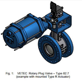 Class 150 - Class 300 Thiết bị truyền động khí nén Van xoay Phiên bản ANSI