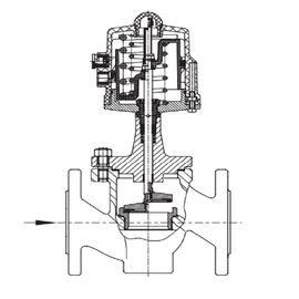 DIN Flow Khí nén Van hợp kim / Vật liệu thép DN 15 - Kích thước van DN 80