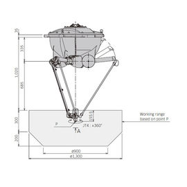 Kiểu liên kết song song Trung Quốc Robot Cánh tay gắn trần cho Robot Robot