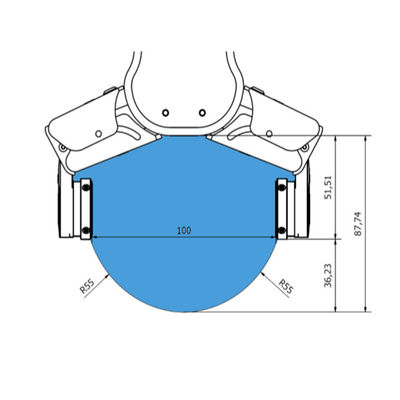 rô bốt công nghiệp phụ tùng cánh tay máy gắp RG2-FT 6 trục rô bốt mài