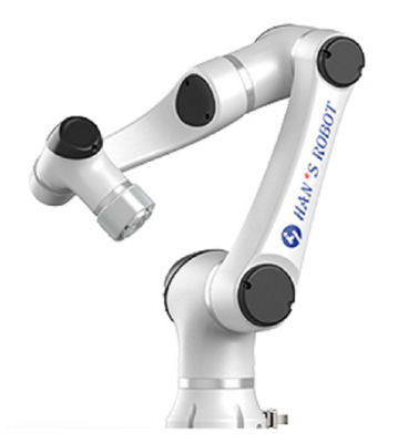 Cánh tay robot hợp tác với 6 trục Hans E5 và sử dụng để hàn và mài robot hàn mig