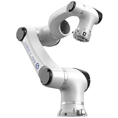 Cánh tay robot hợp tác với 6 trục Hans E5 và sử dụng để hàn và mài robot hàn mig