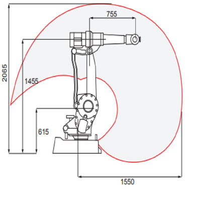 Robot công nghiệp ABB IRB2400 với cánh tay robot 6 trục và tải trọng tối đa 12 kg để hàn như robot hàn mig