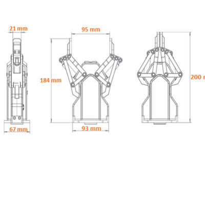 Bàn tay cũi thương hiệu Trung Quốc AG-95 phù hợp với cánh tay robot hợp tác
