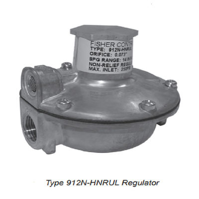 Giá bộ điều chỉnh áp suất khí FISHER của Bộ điều chỉnh giảm áp suất lò xo, hoạt động trực tiếp dòng 912