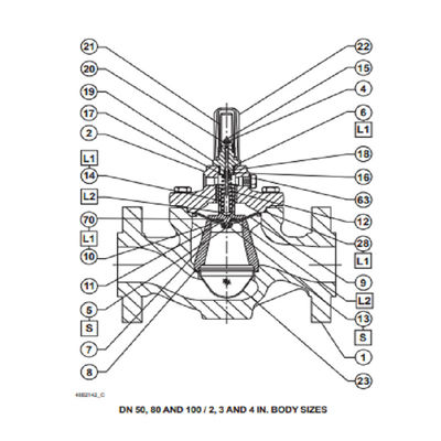 FISHER LR125 kỹ thuật số giảm áp suất thấp Khí lỏng Bộ điều chỉnh giảm áp suất được thiết kế cho chất lỏng