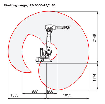 ABB IRB 2600 6 trục Cánh tay rô bốt công nghiệp làm rô bốt hàn tự động