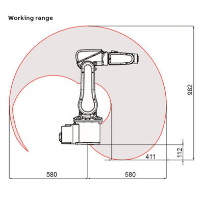 ABB IRB 120 mini 6 trục cánh tay rô bốt với bộ điều khiển IRC5 nhỏ gọn để Chọn và Đặt cánh tay rô bốt