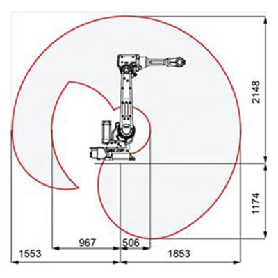 Robot hàn hồ quang ABB IRB 2600 Ứng dụng công nghiệp rộng rãi cho cánh tay robot Mig / Tig