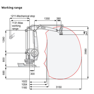 Giá Robot công nghiệp cho ABB IRB 660 Cánh tay robot có thể lập trình của Robot Palletizing