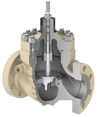 Van cầu Samson 3251 kết hợp với bộ truyền động để điều chỉnh tốc độ dòng chảy hoặc nhiệt độ