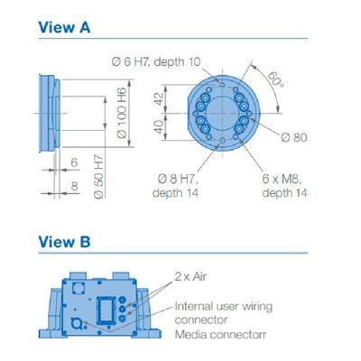 Cánh tay robot 6 trục GP50 Trọng tải 50kg Tầm với 2061mm cho Bàn giao vật liệu