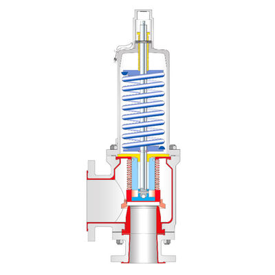 Loại 447 với đầy đủ lớp lót PTFE ở đầu vào và đầu ra Van an toàn có tải lò xo
