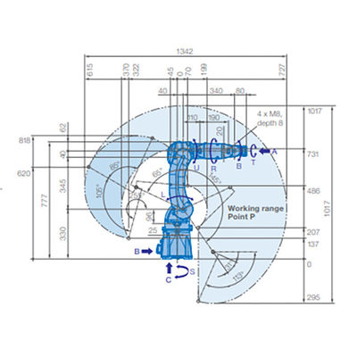 Cánh tay robot sơn xe công nghiệp Yaskawa MOTOMAN GP8