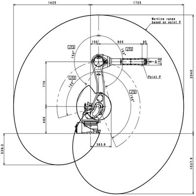 Robot hàn hồ quang Kawasaki RA020N Reach 1725mm Robot hàn hồ quang