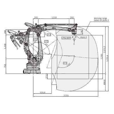 CP500L Trọng tải 500kg Tầm với 3255mm 4 Trục Robot Palletizing tốc độ cao